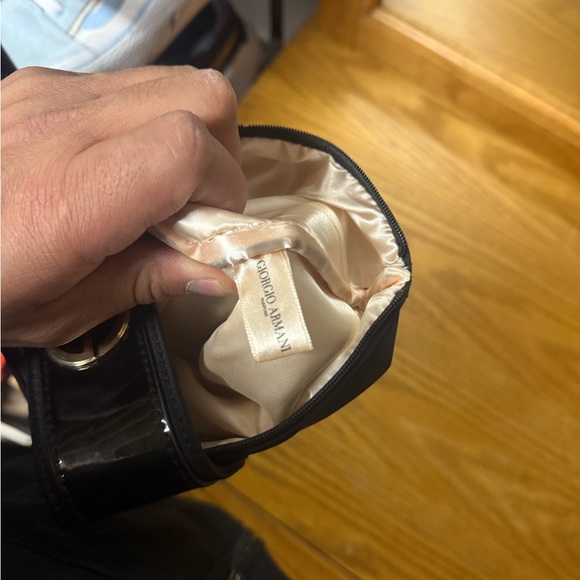 Giorgio Armani Black Clutch with Gold Accent - Picture 4 of 7